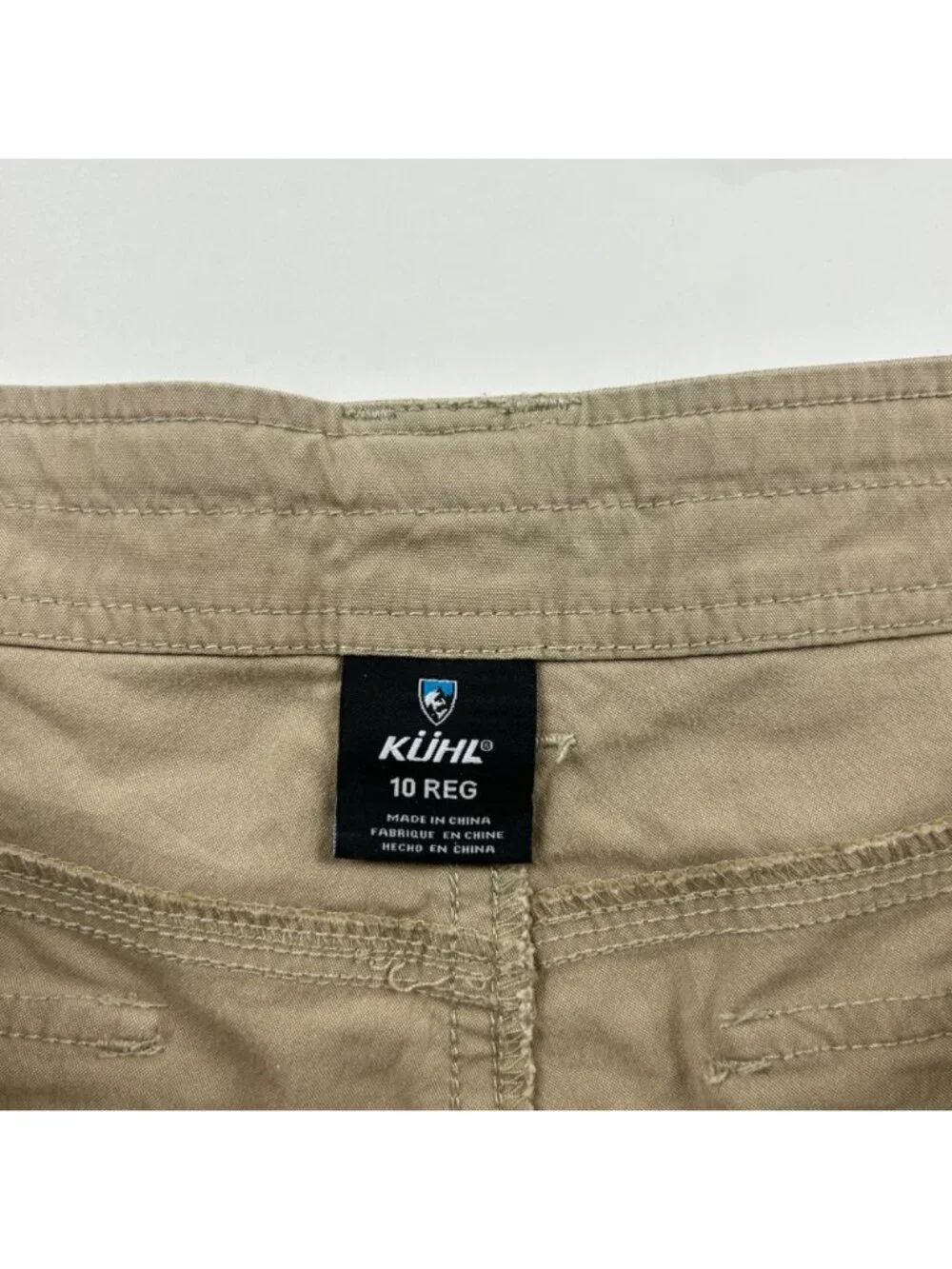 KÜHL Warm Tan Stretch Canvas Cargo Roll Cuff Adventure Pant 10R - Picture 3 of 7